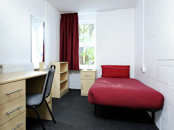 A typical single room at Wood Green Hall (students only)