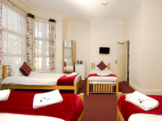 Family rooms at the Royal Guest House are great value for money allowing you to spend more exploring London