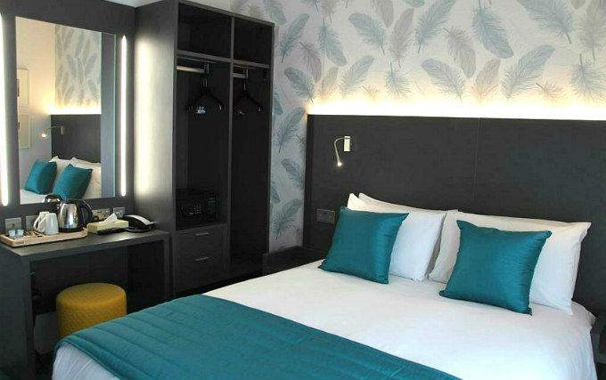 A comfortable double room at K Hotel Kensington