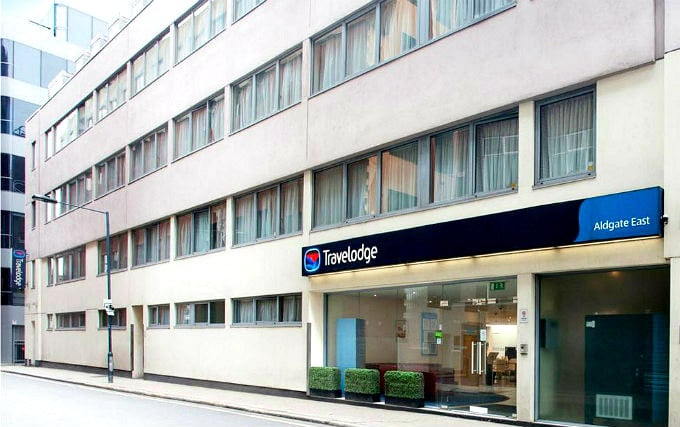 An exterior view of Travelodge London Central Aldgate East Hotel