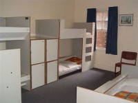 A spacious dorm room at YHA City of London