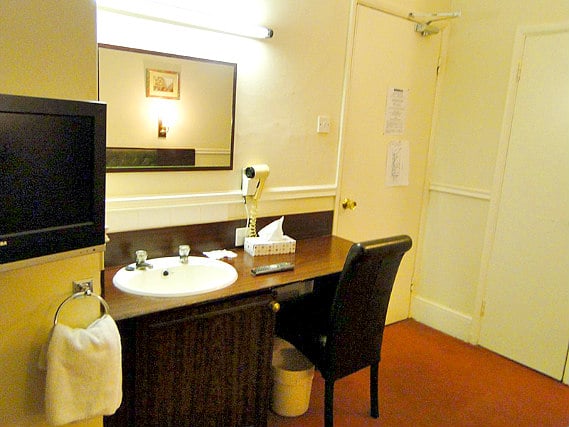 Rooms are simple but clean at Hallam Hotel London