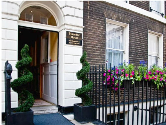The Staunton Hotel London's welcoming entrance