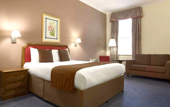 A typical double room at Ramada Crawley Gatwick