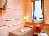 A twin room at Vegas Hotel London