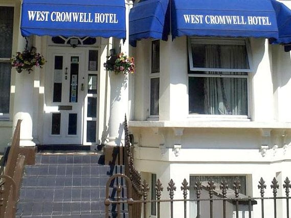 The West Cromwell Hotel's welcoming entrance