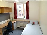 A Typical Single Room at Queen Mary University Accommodation