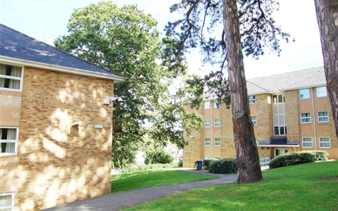 The attractive gardens and exterior of Plas Gwyn Halls