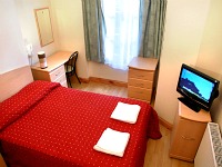 A smart, modern double room at Elmwood Hotel
