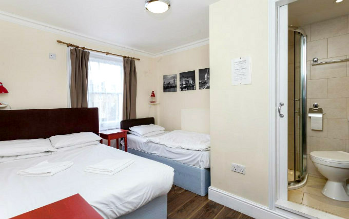 A typical triple room at Belgravia Budget Rooms