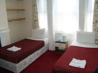 A typical twin  room at Euro Hotel Hammersmith