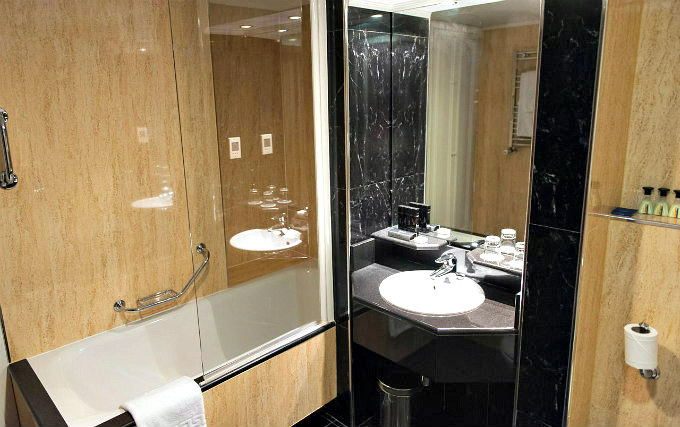 A typical bathroom at Melia White House Hotel