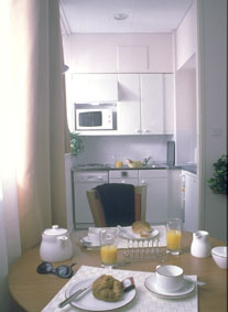 A spacious kitchen at Citadines London Covent Garden