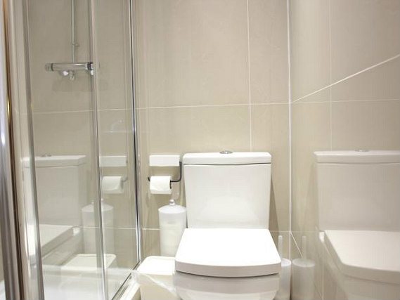 Bathrooms are stylish and modern at Oyo Flagship Huttons