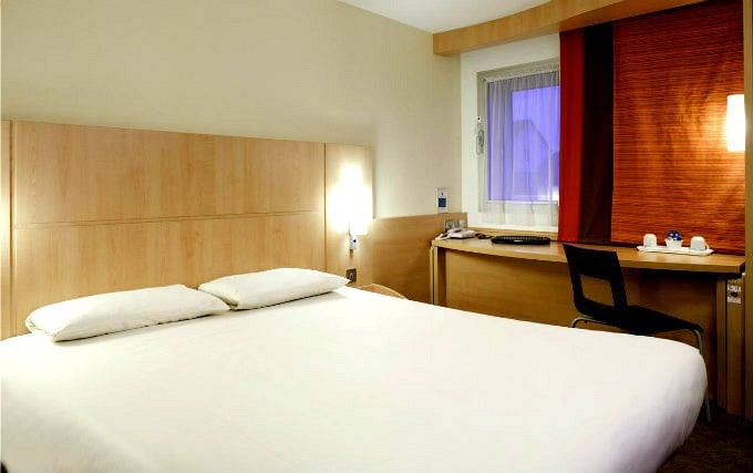 A typical double room at Ibis London Heathrow Airport