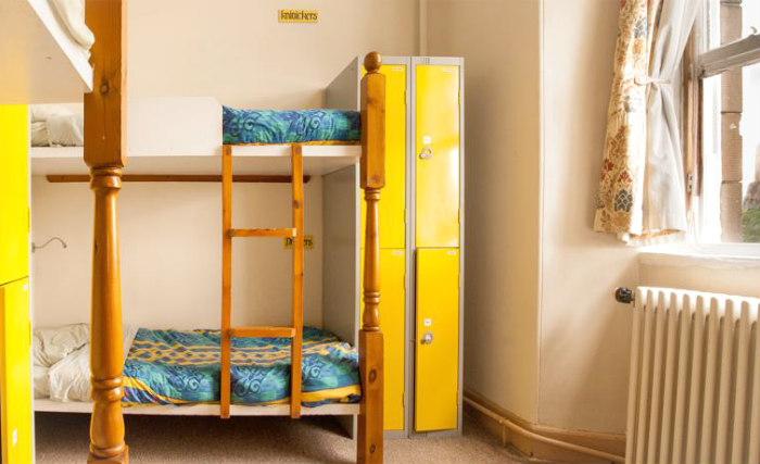 Save money by booking a bed in a shared dorm room