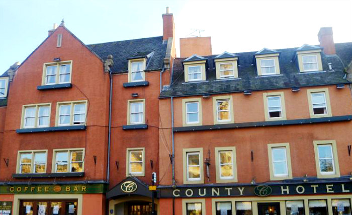 The exterior of County Hotel Edinburgh