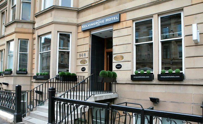 An exterior view of Kelvingrove Hotel Glasgow