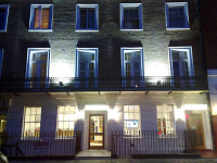 Exterior of Haven Hotel at night Exterior of Haven Hotel at night