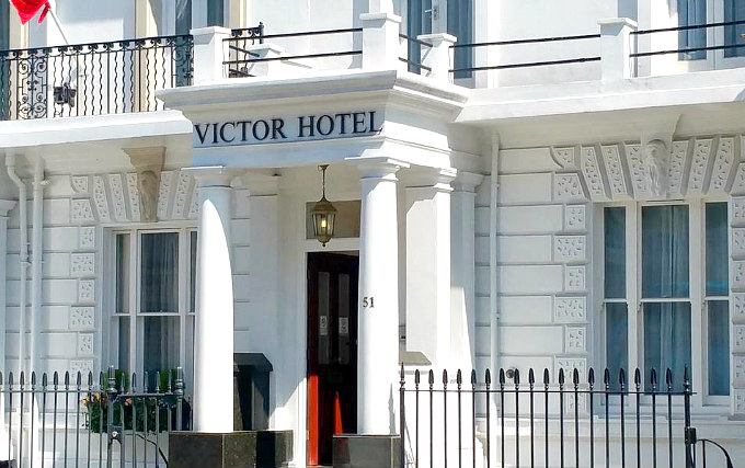 The exterior of Victor Hotel London Victoria