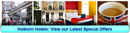 Holborn Hotels: Book from only £13.00 per person!