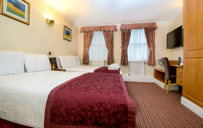 A typical quad room at Brunel Hotel