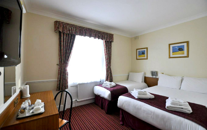 A typical triple room at Brunel Hotel