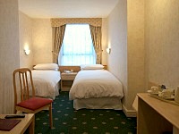 A typical twin room at Central Park Hotel London
