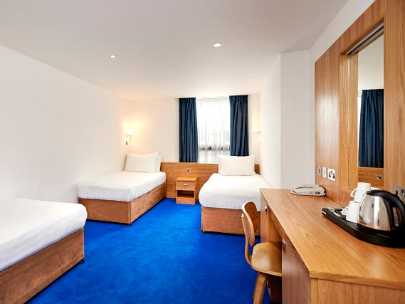 Quad rooms at Central Park Hotel London are the ideal choice for groups of friends or families
