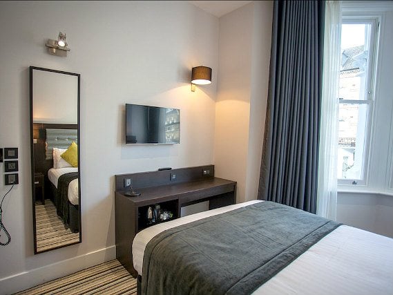 Single rooms at The W14 Hotel London provide privacy