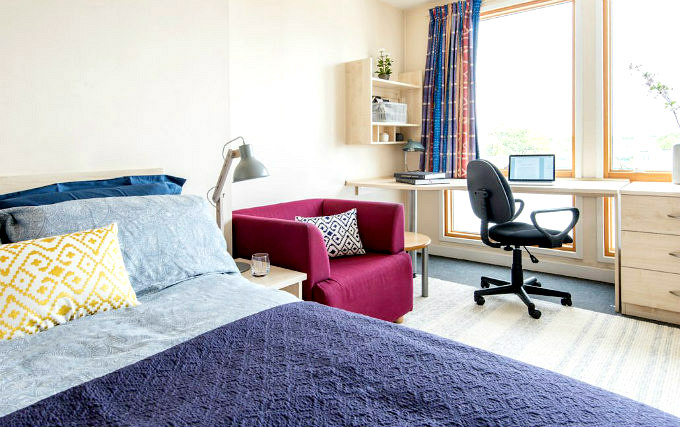 A typical double room at Collegiate Charles Morton Court