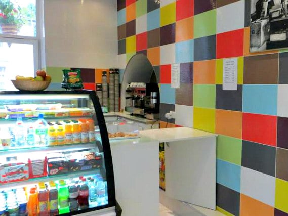 Enjoy a fresh coffee and snacks at the Hammersmith Rooms coffee shop