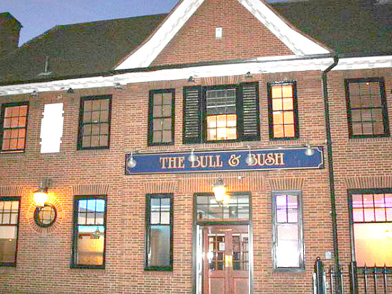 An exterior view of Bull and Bush Hotel