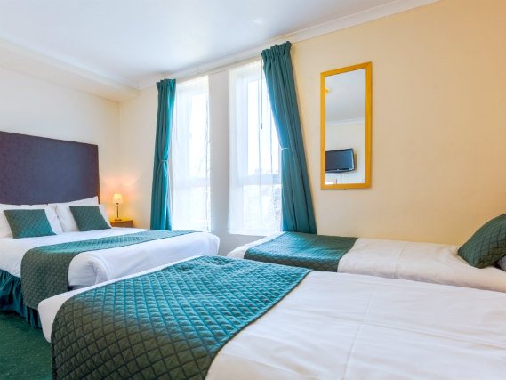Quad rooms at London Town Hotel are the ideal choice for groups of friends or families