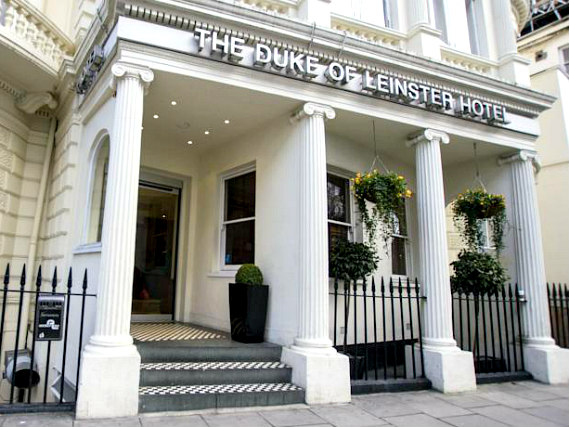 The Duke of Leinster Hotel's welcoming entrance