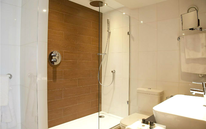 A typical shower system at Holiday Inn London Wembley