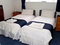 A typical twin room at The Avalon House Hotel