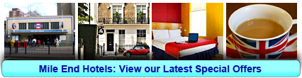 Mile End Hotels: Book from only £19.50 per person!