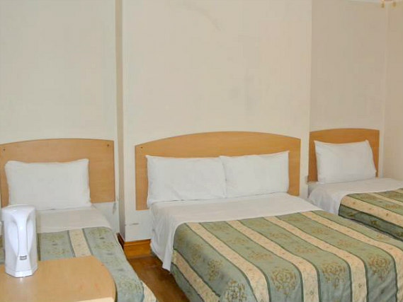 Quad rooms at European Hotel are the ideal choice for groups of friends or families