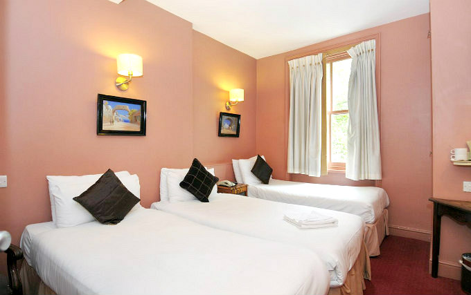 A typical triple room at Castleton Hotel