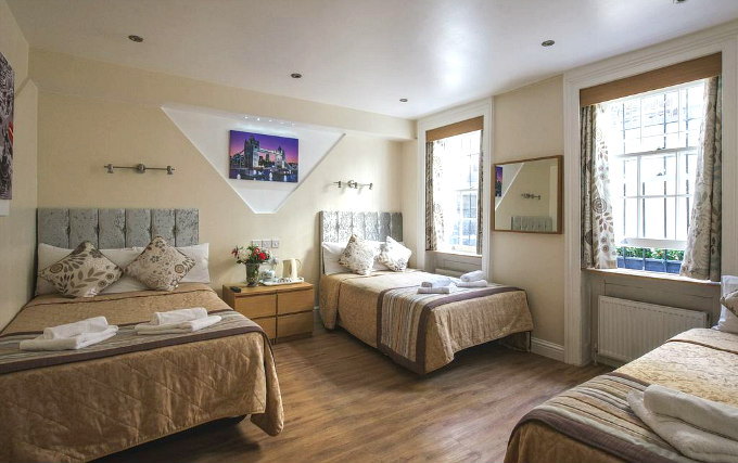 Family room at the Linden House Hotel are great value for money allowing you to spend more exploring London