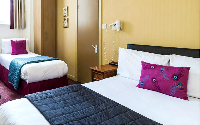 A triple room at Crownwall Hotel