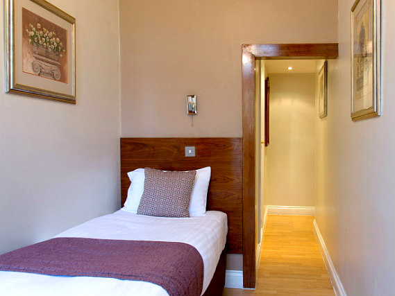 A single room at Garden View Hotel