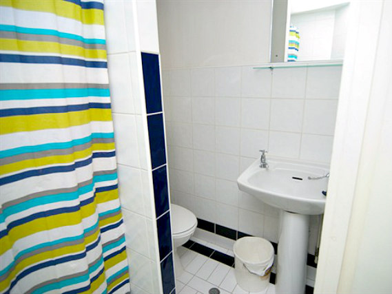 Relax in the private bathroom in your room