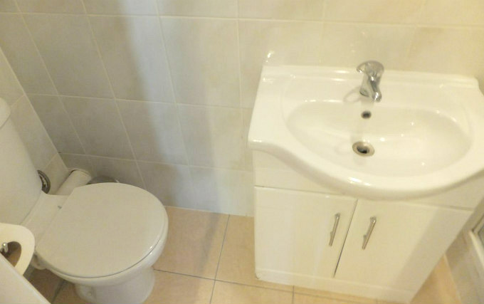 A typical bathroom at The Gresham Hotel