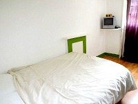 A typical double room at Notting Hill Hostel