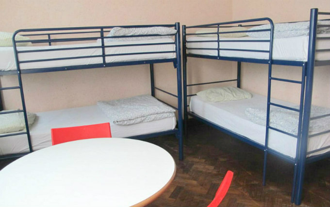A typical quad room at Northfields Hostel London