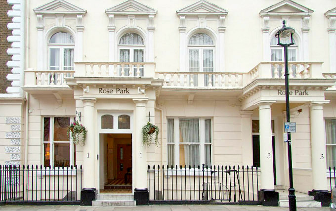 An exterior view of Rose Court Hotel