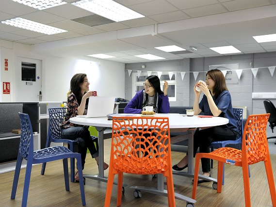 The lounge room at Park House Residence