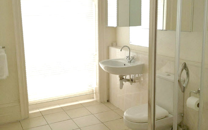 A typical shower system at Hadleigh Hotel